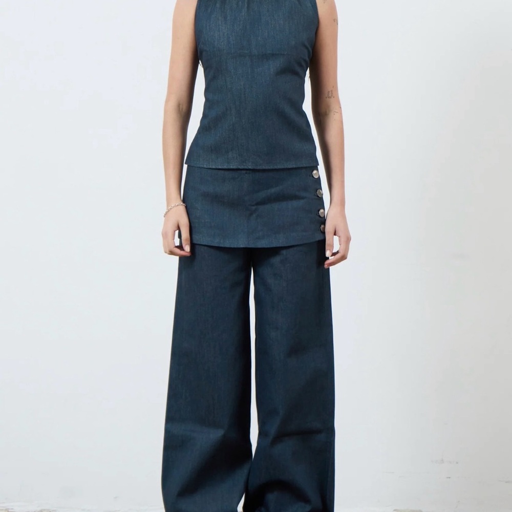 K&R London Women’s Shay Trouser Navy Denim